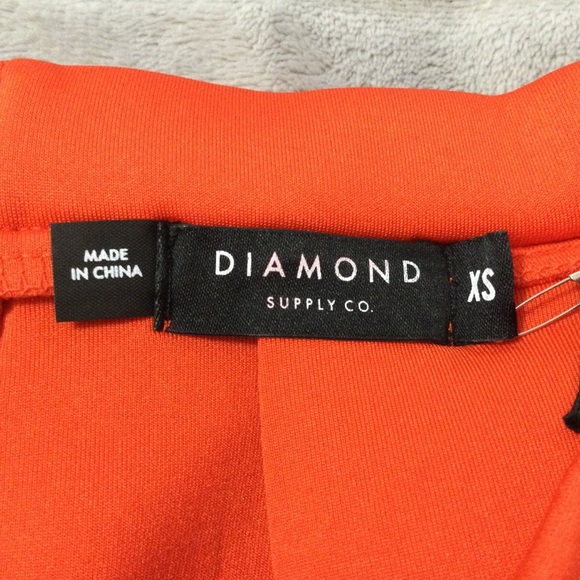 Diamond Supply Co Nuwave Mini Skater Orange Skirt Size XS - Picture 4 of 6